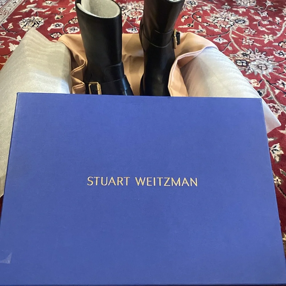 Stuart Weitzman Ryder Lift Bootie Black 38.5 / 8B NIB - Picture 13 of 13